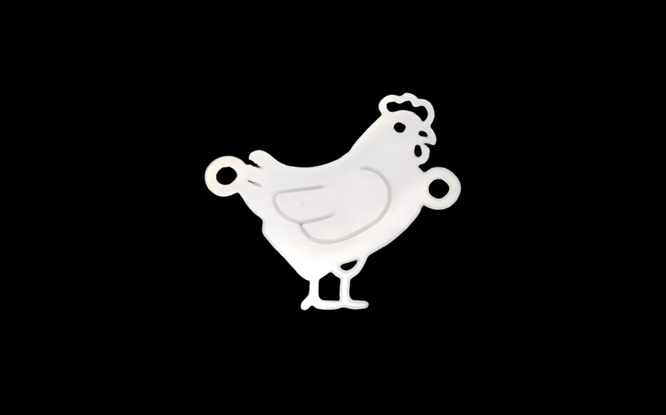 Sterling silver chicken connector