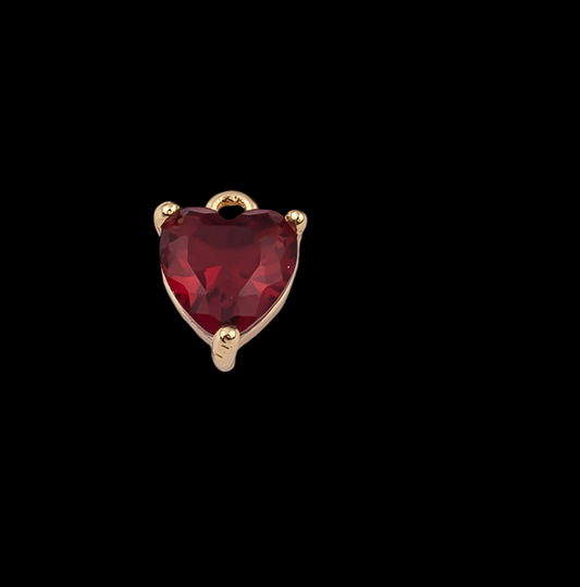 14K Gold Filled Red Heart Charm 5mm Small Dainty