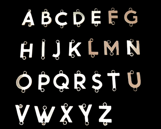 Letter Initials Connectors gold filled 14kgf