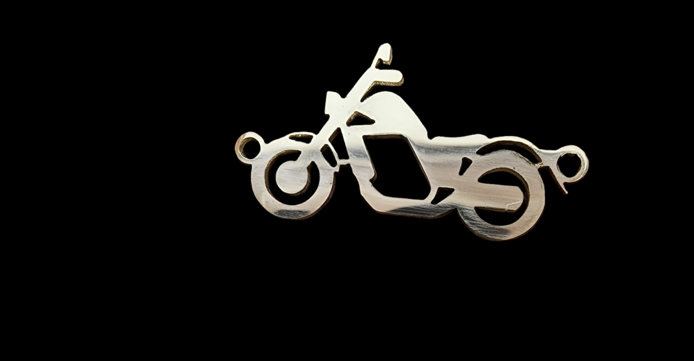 motorcycle bike connector sterling silver