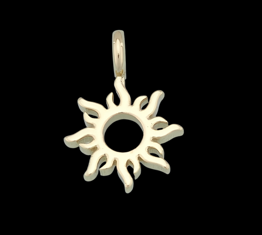 Gold Sun Charms, 18K Gold Filled Sun Pendant, celestial Charm