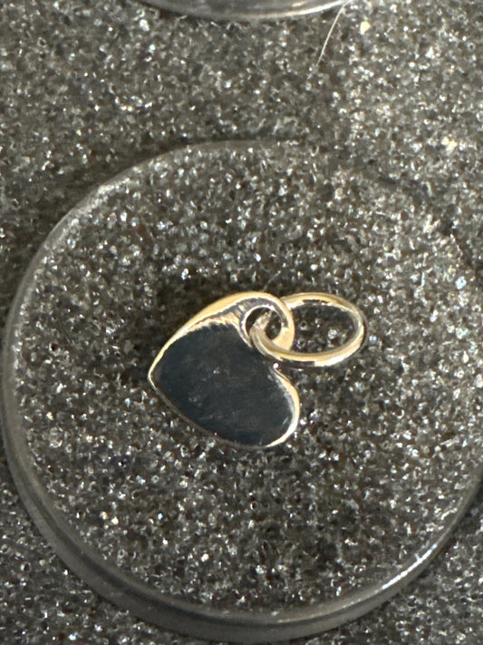 Small heart charm silver