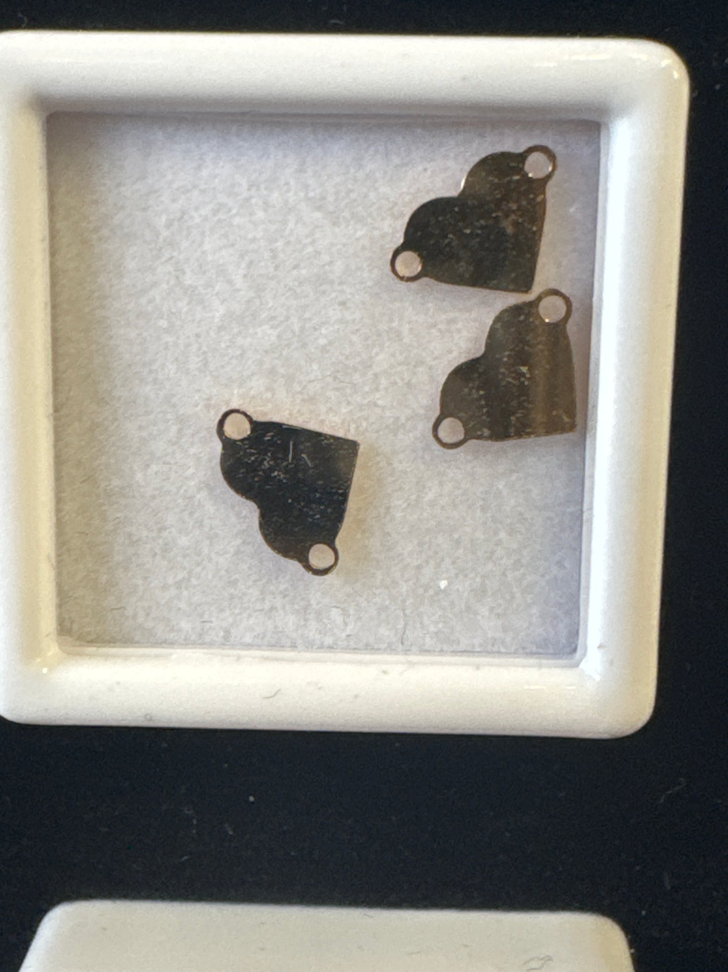 Connector, Heart, SS Solid Two Ring