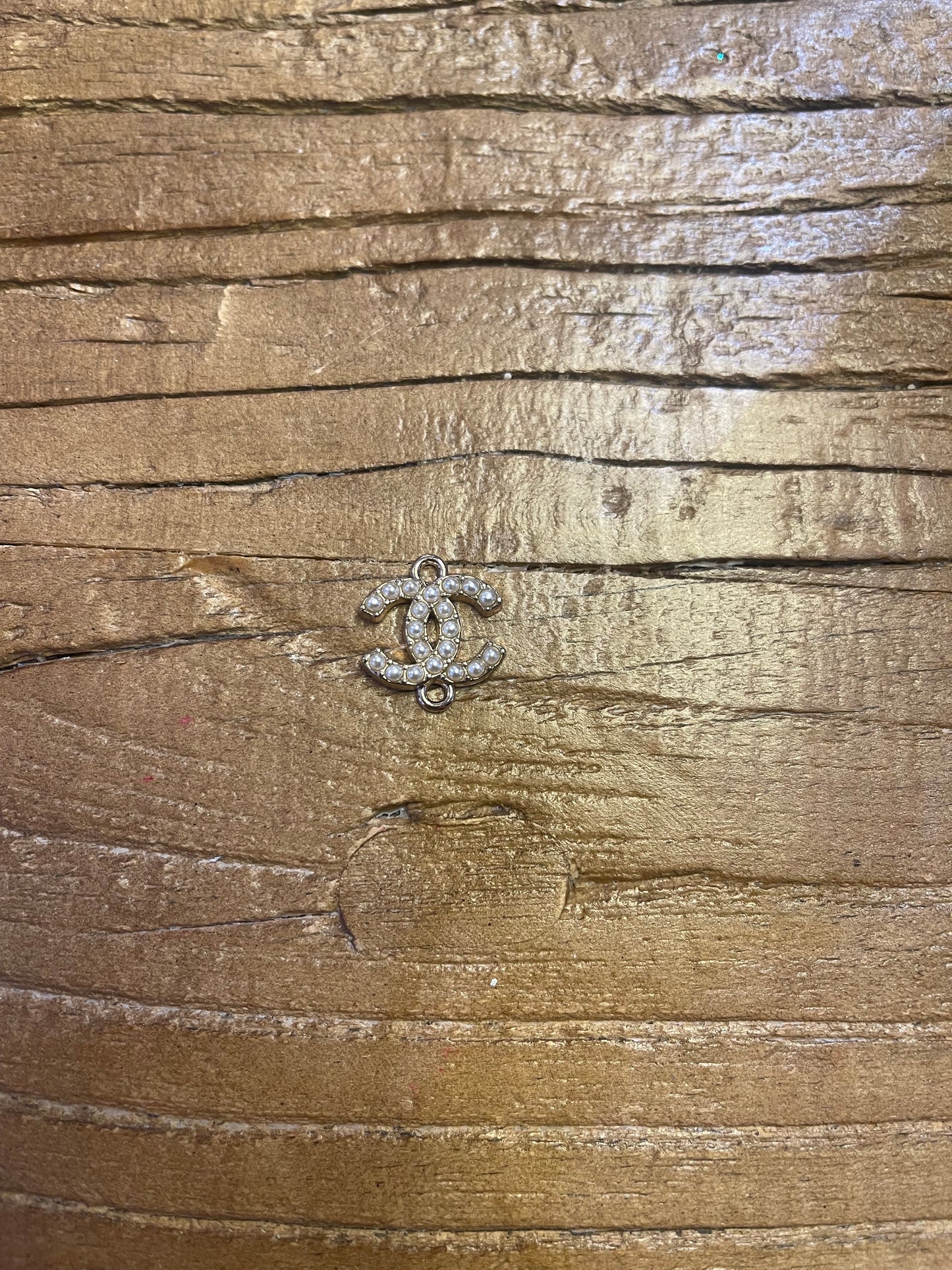 Chanel white pearl connector