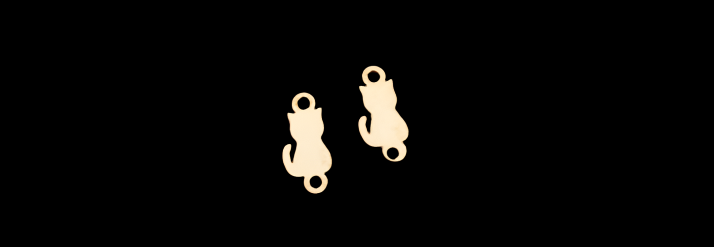 Cat Connector - 14Kt Gold Filled Sterling Silver - Cat Connectors