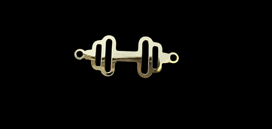 Weight dumbell barbell connector Sterling Silver