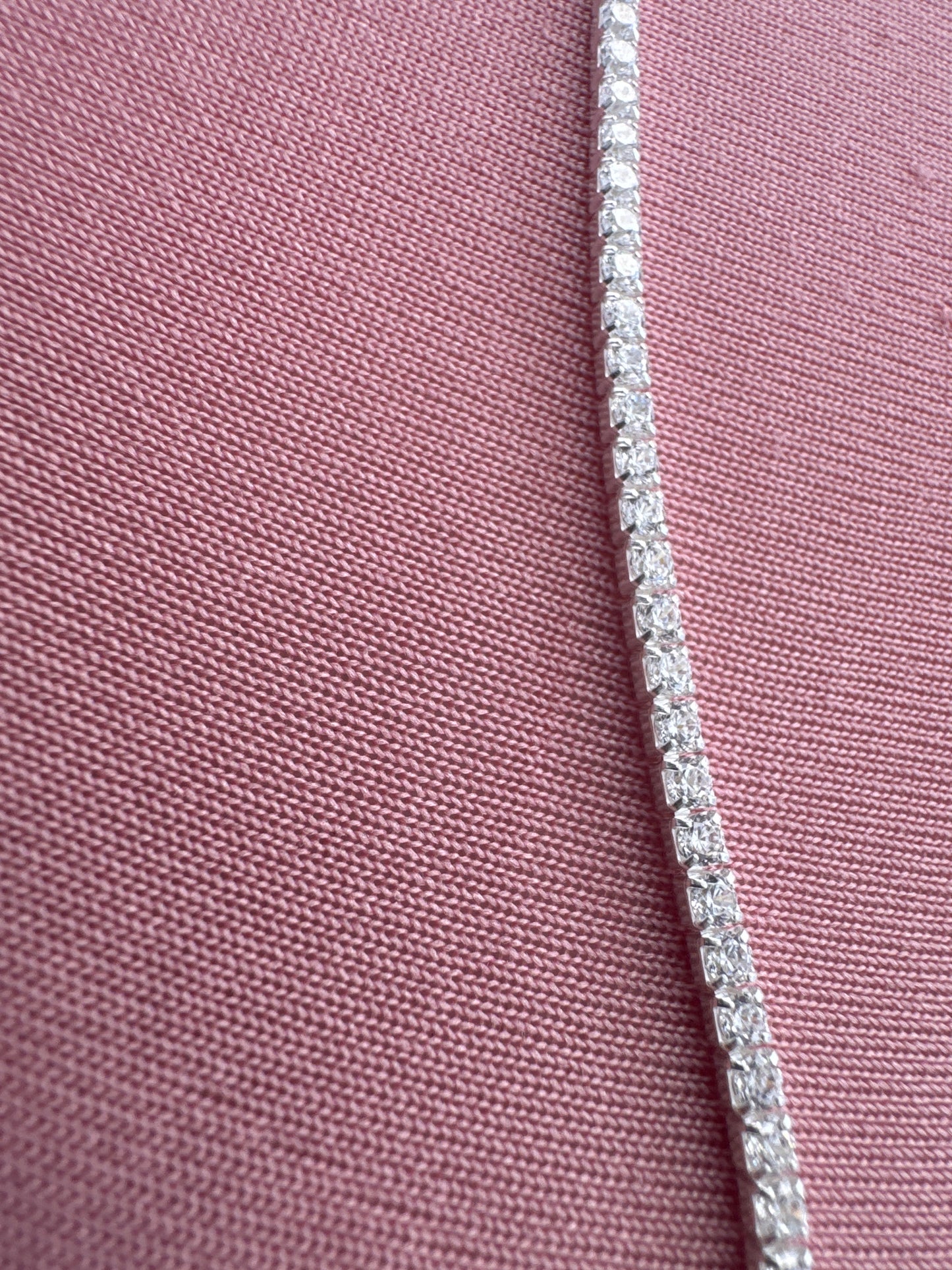 Chain, Lexi, Exquisite, Sterling Silver Tennis Bracelet