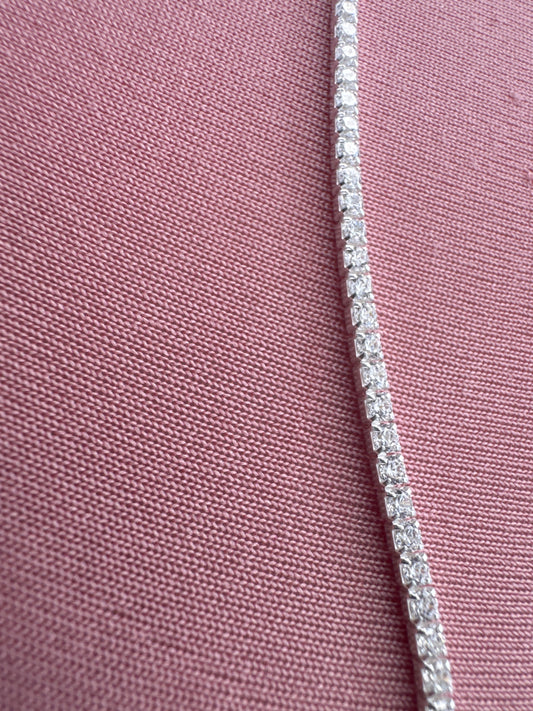 Chain, Lexi, Exquisite, Sterling Silver Tennis Bracelet