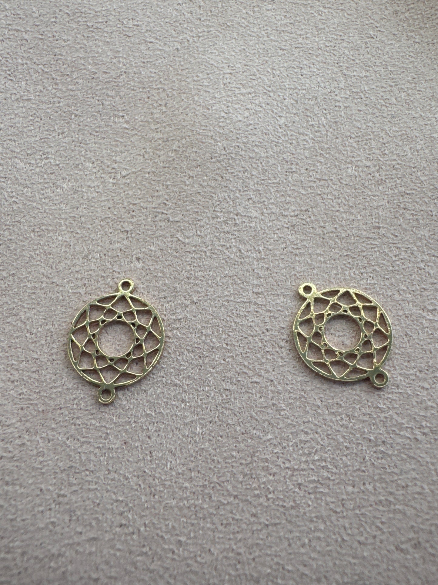 Connector, Dainty Filigree Circle, 14kgf