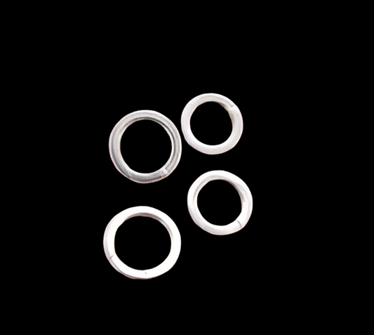Sterling Silver Round Push Clasp, 14 mm Silver Round Shaped carabiner