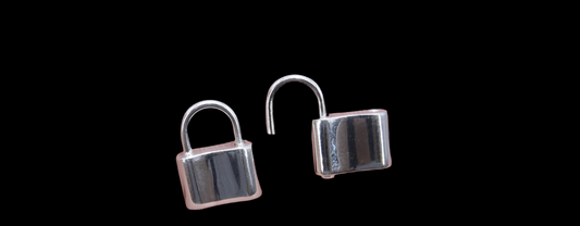 Silver Pad Lock Clasp, Solid 925 Sterling Silver Lock Key Clasp 16 mm Stamped 925