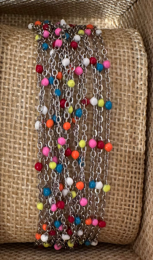 Daphne, Gold, Rainbow, Stainless Chain