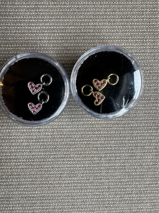 Pave heart charm