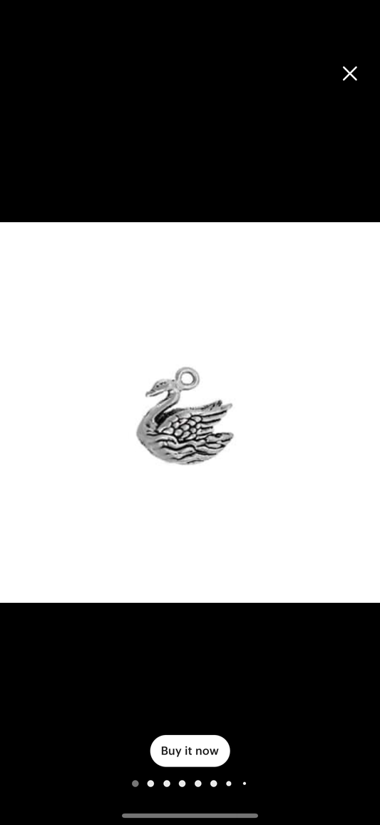 Swan Charm Silver