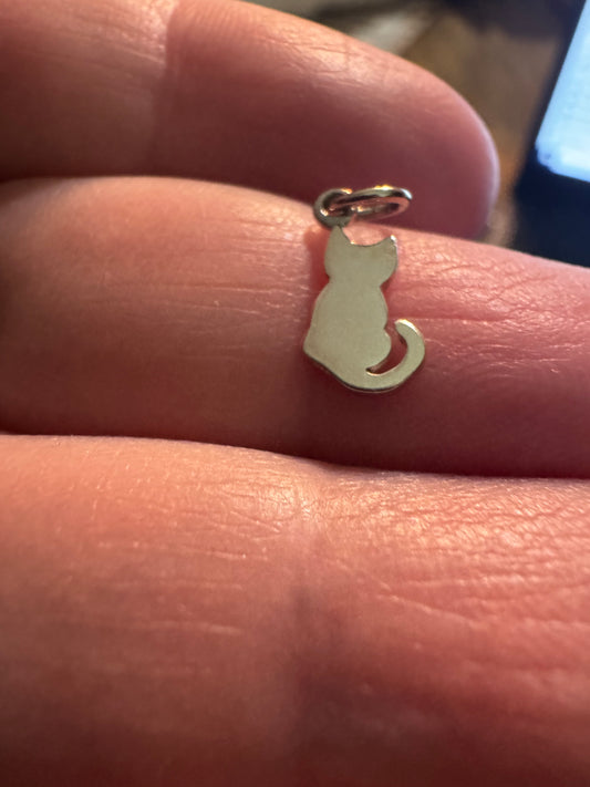 Cat Charm Small Silver