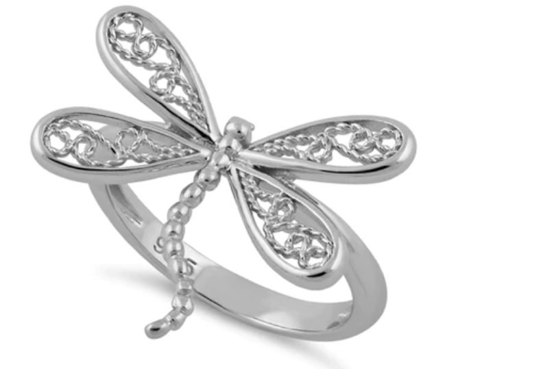 Sterling Silver Dragonfly Ring -7