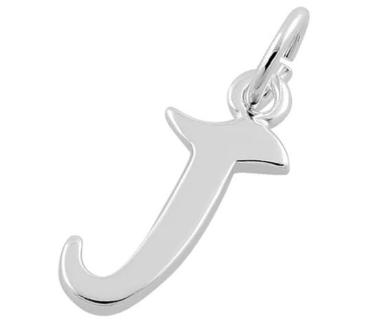 Sterling Silver Letter J Pendant