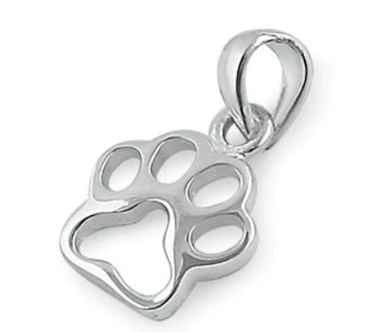 Sterling Silver Paw Pendant