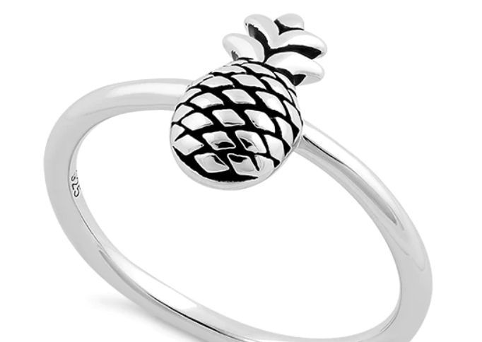 Sterling Silver Pineapple Ring -7