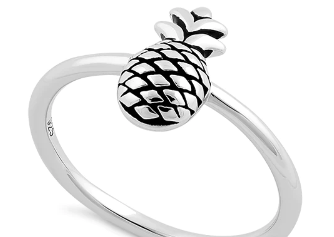 Sterling Silver Pineapple Ring -8