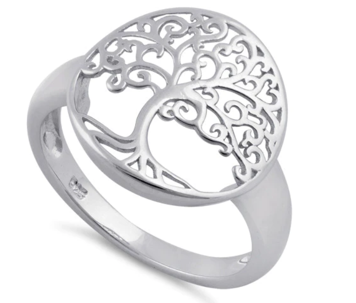 Sterling Silver Tree of Life Ring -9