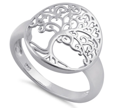 Sterling Silver Tree of Life Ring -8