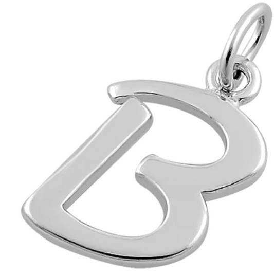 Sterling Silver Letter B Pendant