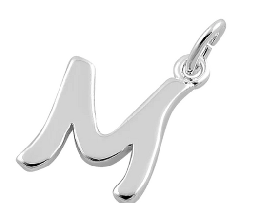 Sterling Silver Letter M Pendant