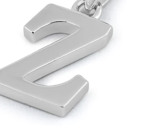 Sterling Silver Plain Letter Z Pendant