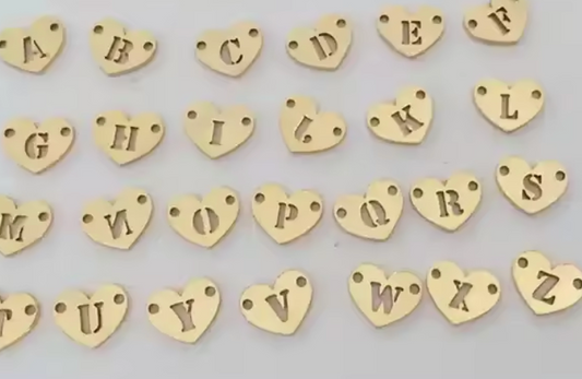 Heart Initial, Gold Filled