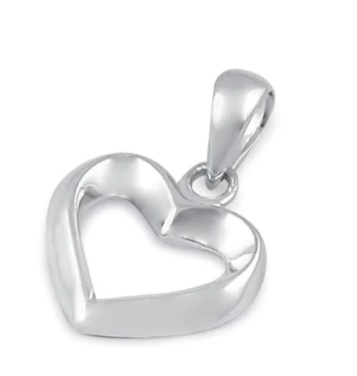 Sterling Silver Depth Heart Pendant